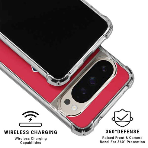 University of Mississippi Ole Miss Logo Red Pixel 9/9 Pro Clear Case